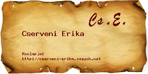Cserveni Erika névjegykártya